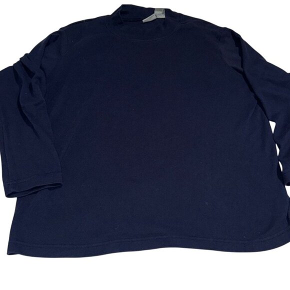 White Stag Plus Size 16W Mock Turtleneck Long Sleeve Shirts Cotton & Polyester G - Picture 2 of 8